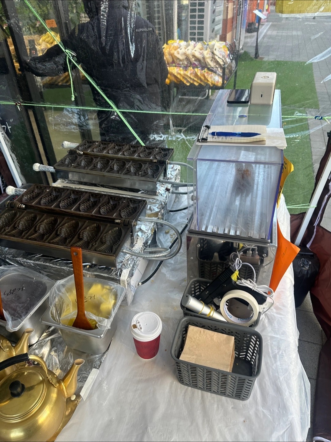 [판매] 붕어빵 기계 세트 (기계 2대 + 온장고 + 봉지 + 주전자 포함)