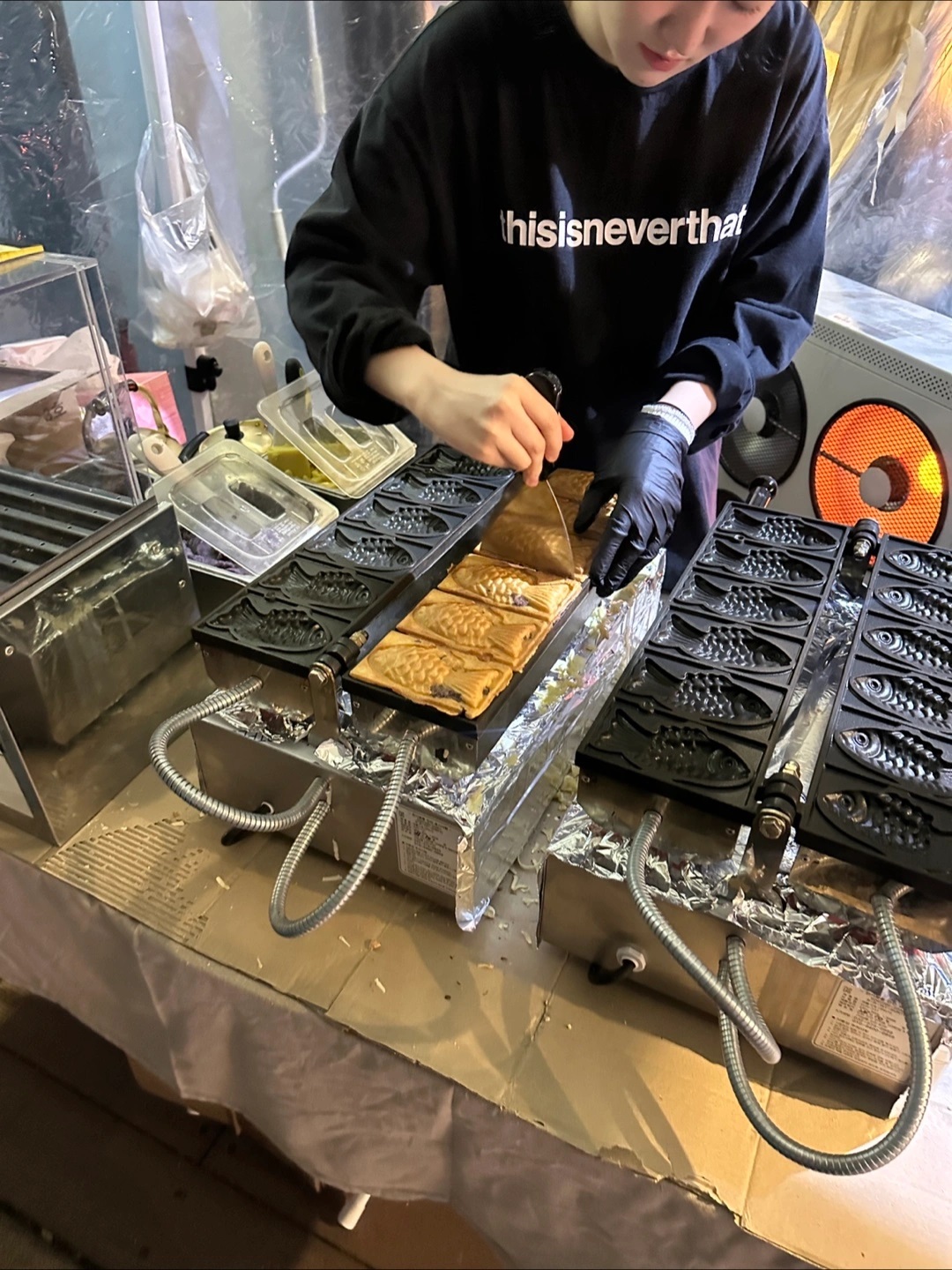 [판매] 붕어빵 기계 세트 (기계 2대 + 온장고 + 봉지 + 주전자 포함)